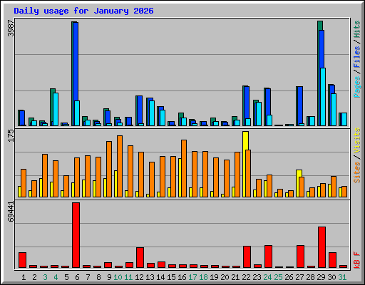 Daily usage for January 2026