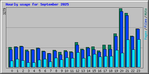 Hourly usage for September 2025